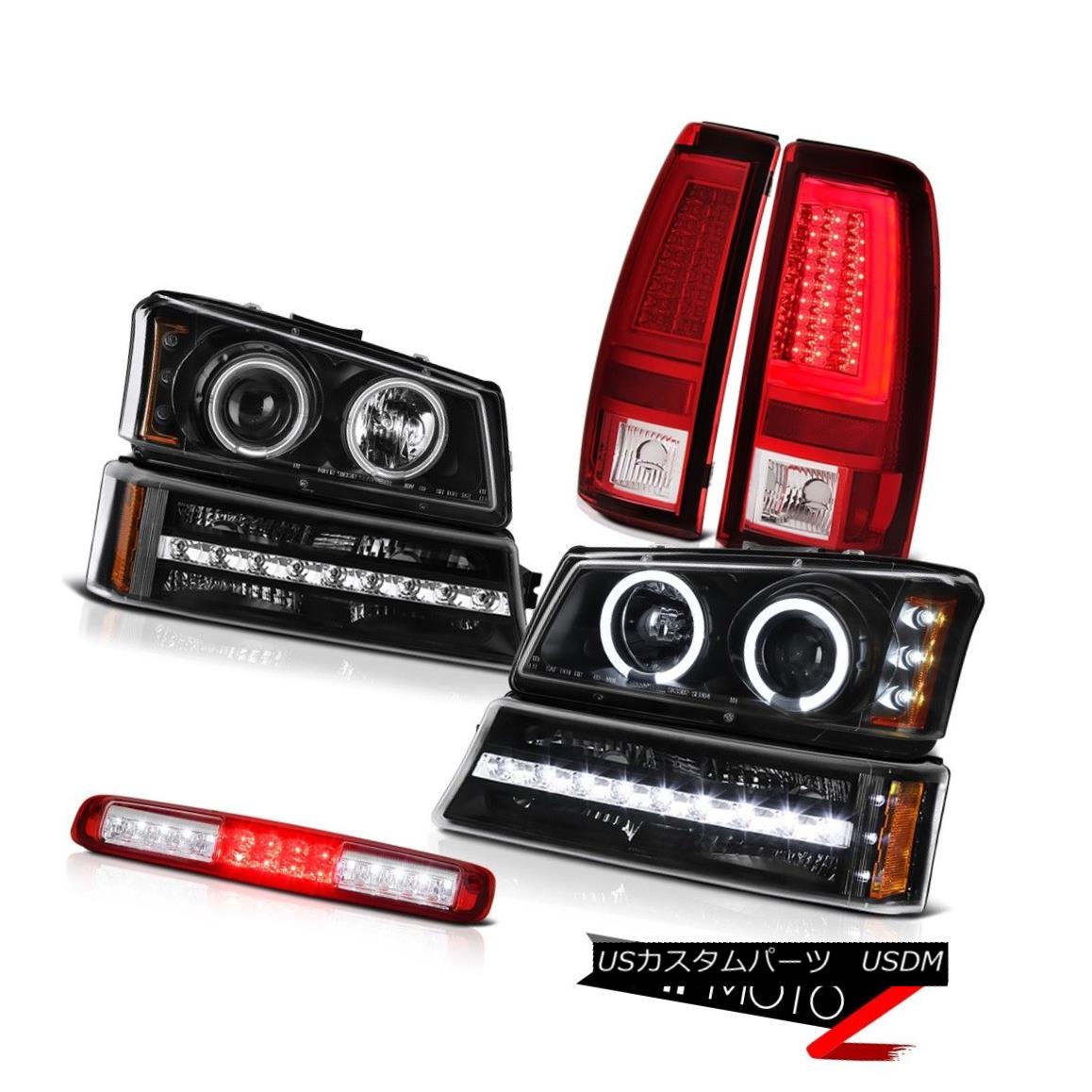 テールライト 2003-2006 Silverado 3500Hd Tail Lamps Roof Cab Lamp Inky Black Signal Headlights 2003-2006シルバラード3500Hdテールランプルーフキャブ・ランプインキ・ブラック信号ヘッドライト 【並行輸入品】