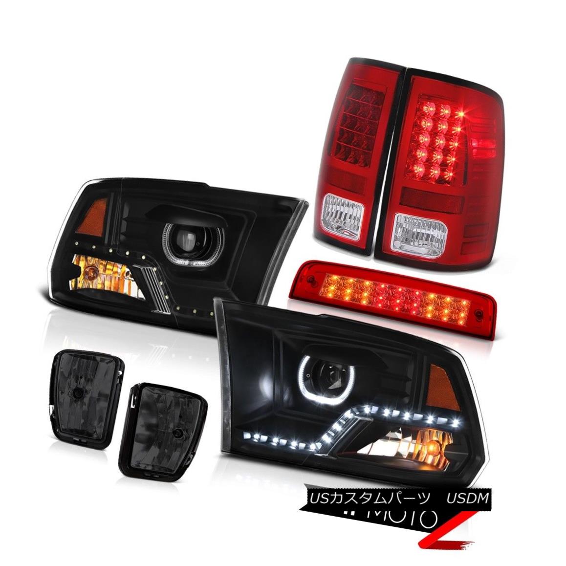 テールライト 13-18 Dodge RAM 1500 Head Light Brake Smoked Driving Lamp Tail Light SET PAIR 13-18 Dodge RAM 1500ヘッドライトブレーキスモークドライビングランプテールライトSET PAIR 【並行輸入品】