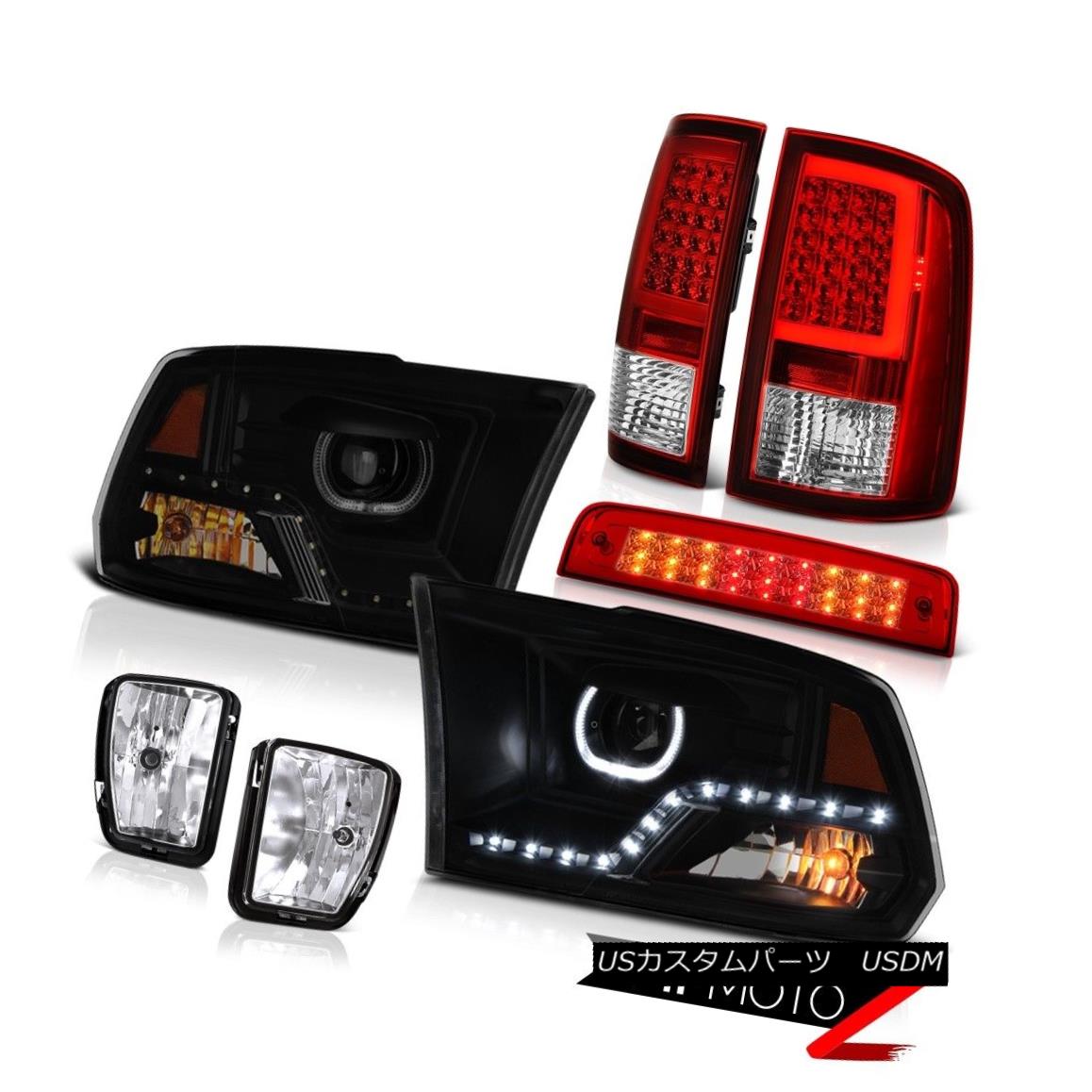 テールライト 2013-2018 RAM 1500 Rosso Red Tail Lights Head Lamps 3rd Brake Light Fog Lamp SET 2013-2018 RAM 1500ロッソレッドテールライトヘッドランプ第3ブレーキライトフォグランプ 【並行輸入品】｜カスタムパーツ WORLD倉庫