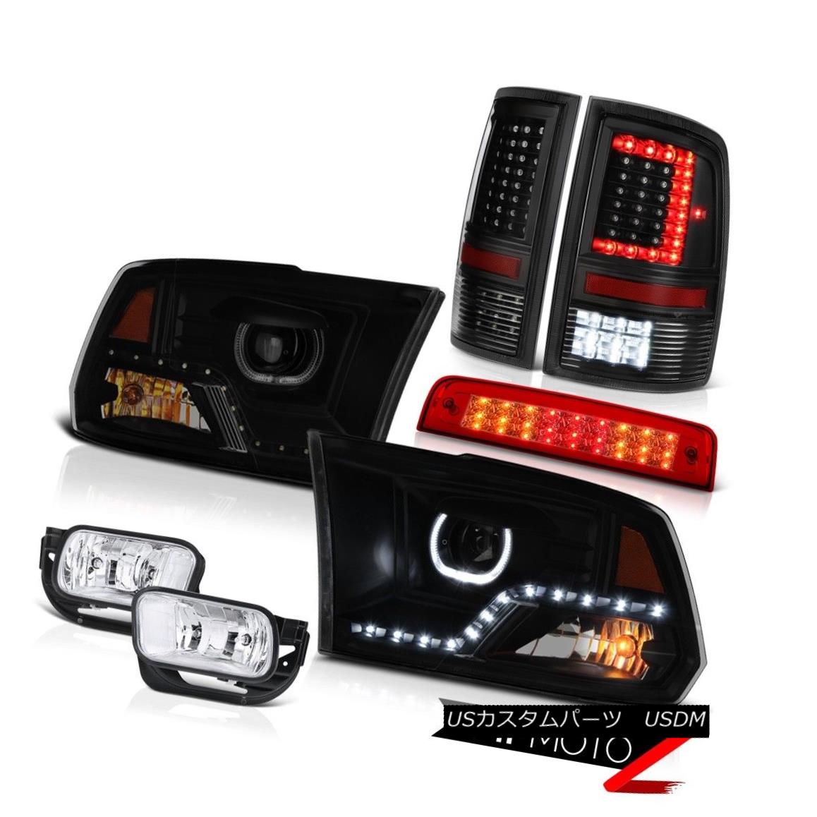 テールライト 09-16 17 18 Dodge RAM 2500 Black Tail Lamp DRL Head Lamps Brake Light Chrome Fog 09-16 17 18ダッジRAM 2500ブラックテールランプDRLヘッドランプブレーキライトクロムフォグ 【並行輸入品】