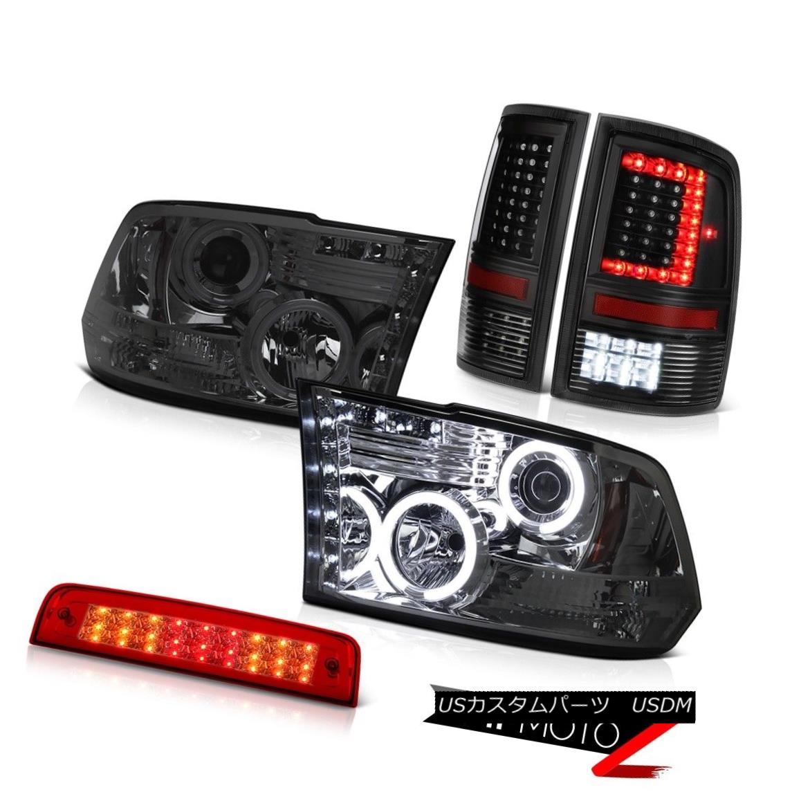 テールライト 09-18 Dodge RAM 1500 LED Tail Light Brake Smokey Projector Head Lamps SET PAIR 09-18 Dodge RAM 1500 LEDテールライトブレーキスモーキープロジェクターヘッドランプSET PAIR 【並行輸入品】