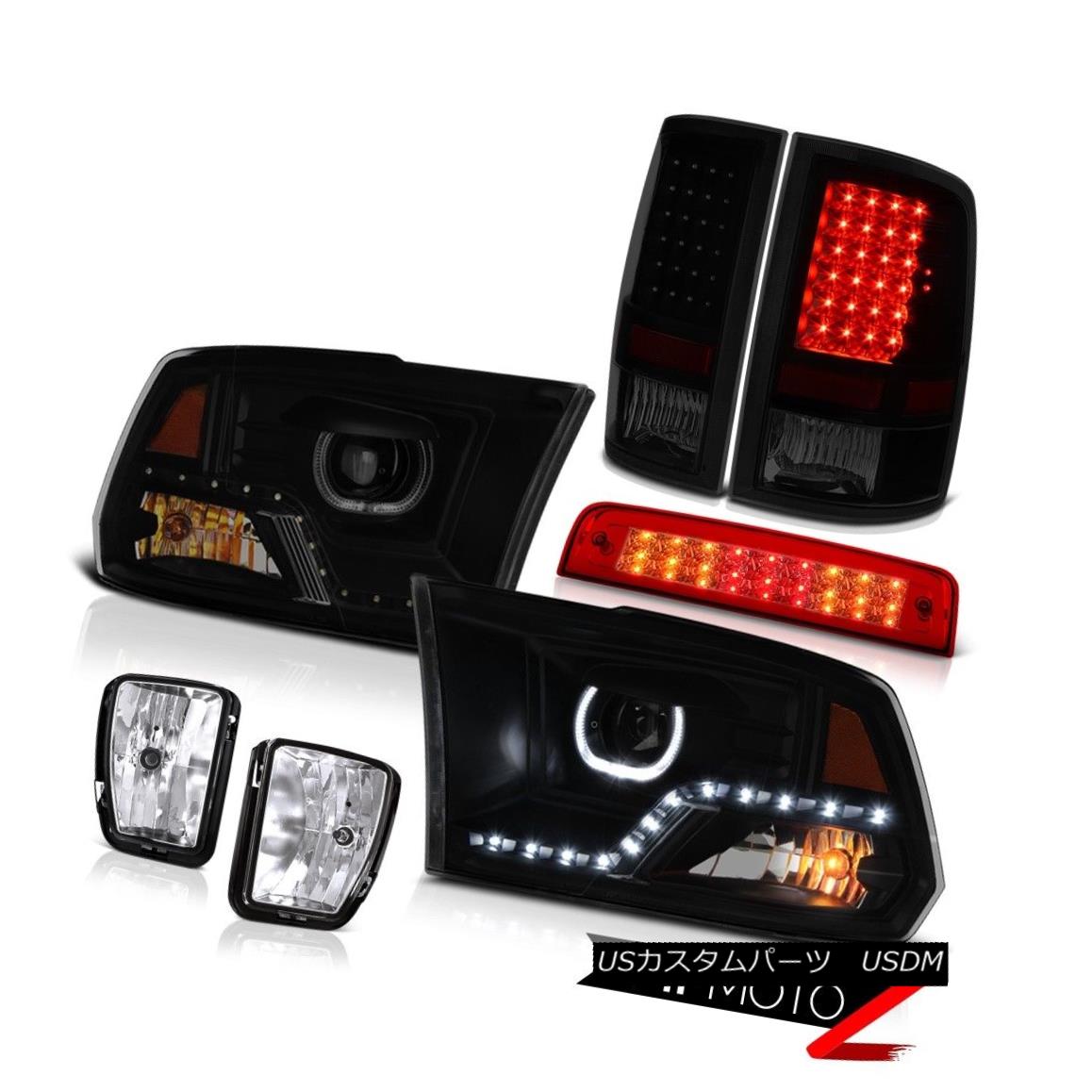テールライト 13-18 RAM 1500 Headlight Red Third Brake Light Driving Lights Tail Assembly SET 13-18 RAM 1500ヘッドライトレッド第3ブレーキライトライトテールアセンブリSET 【並行輸入品】