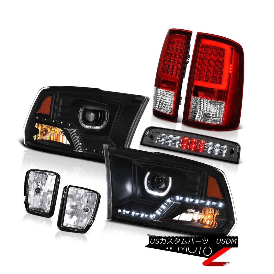テールライト 13-18 RAM 1500 Tail Light Raven Black Head Third Brake Driving Lamp Replacement 13-18 RAM 1500テールライトレーブブラックヘッド第3ブレーキ駆動用ランプ交換 【並行輸入品】