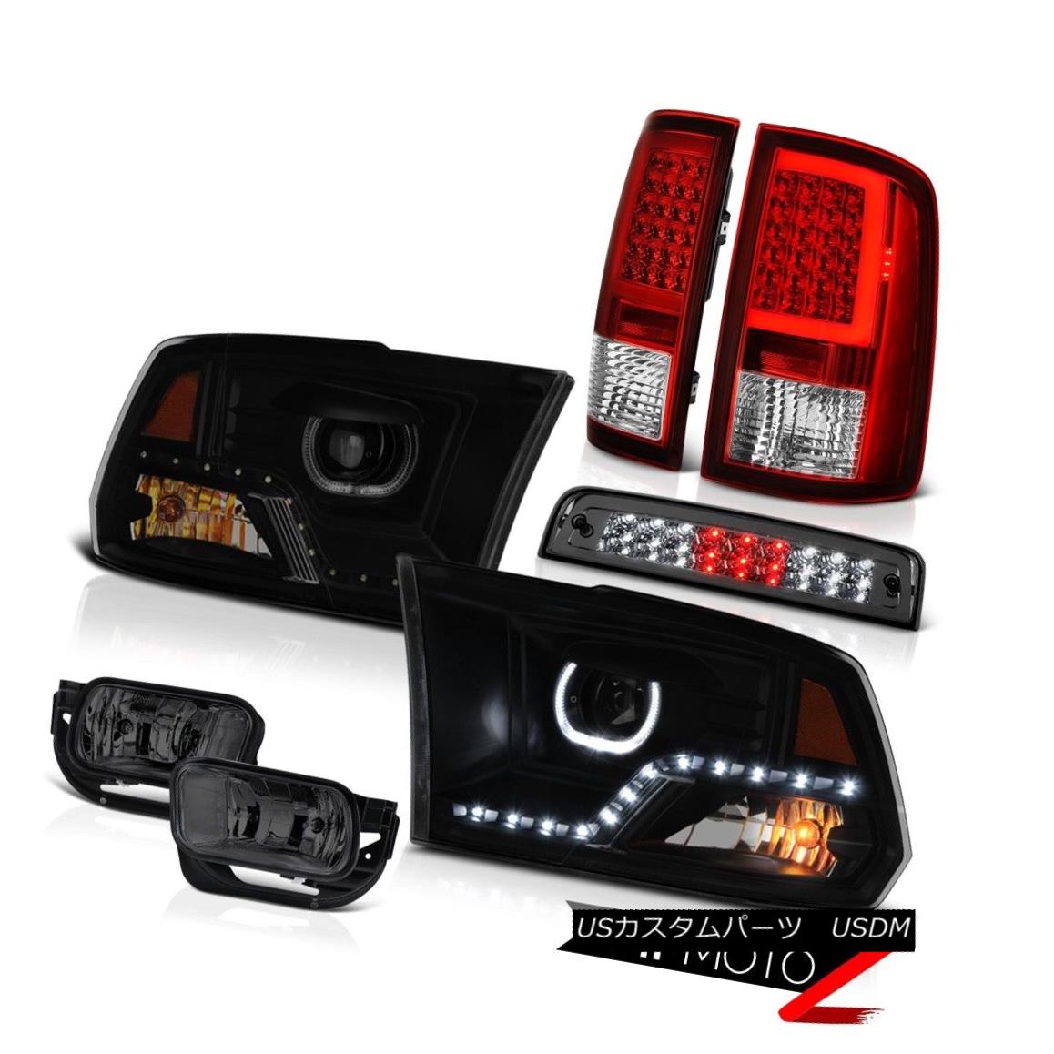 テールライト 09-18 Dodge RAM 2500 3500 Tail Light DRL Headlight Smoked Driving Brake Lights 09-18 Dodge RAM 2500 3500テールライトDRLヘッドライトスモーク駆動ブレーキライト 【並行輸入品】