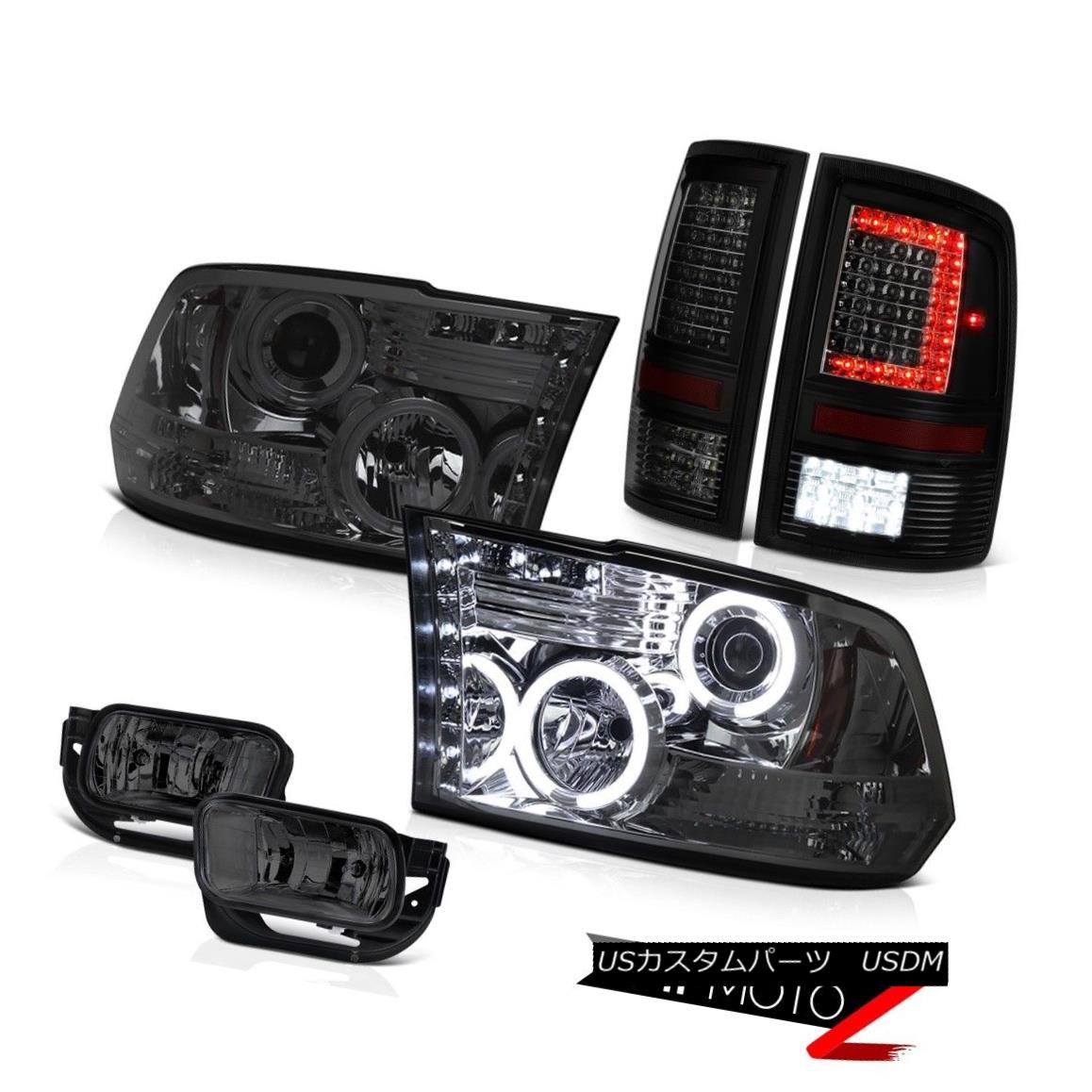 テールライト 09-14 15-18 Dodge RAM 2500 Smoke Tinted Tail Lamp Smoked Fog Head Light SET PAIR 09-14 15-18ダッジRAM 2500スモークティンテッドランプスモークフォグヘッドライトSET PAIR 【並行輸入品】
