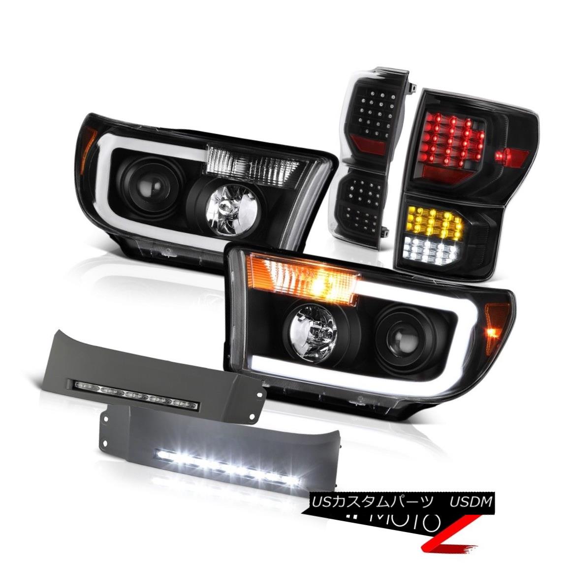 テールライト 07-13 Toyota Tundra SR5 Inky Black Rear Brake Lights Headlamps Bumper DRL Cool 07-13トヨタトンドラSR5インキブラックリアブレーキライトヘッドランプバンパーDRLクール 【並行輸入品】