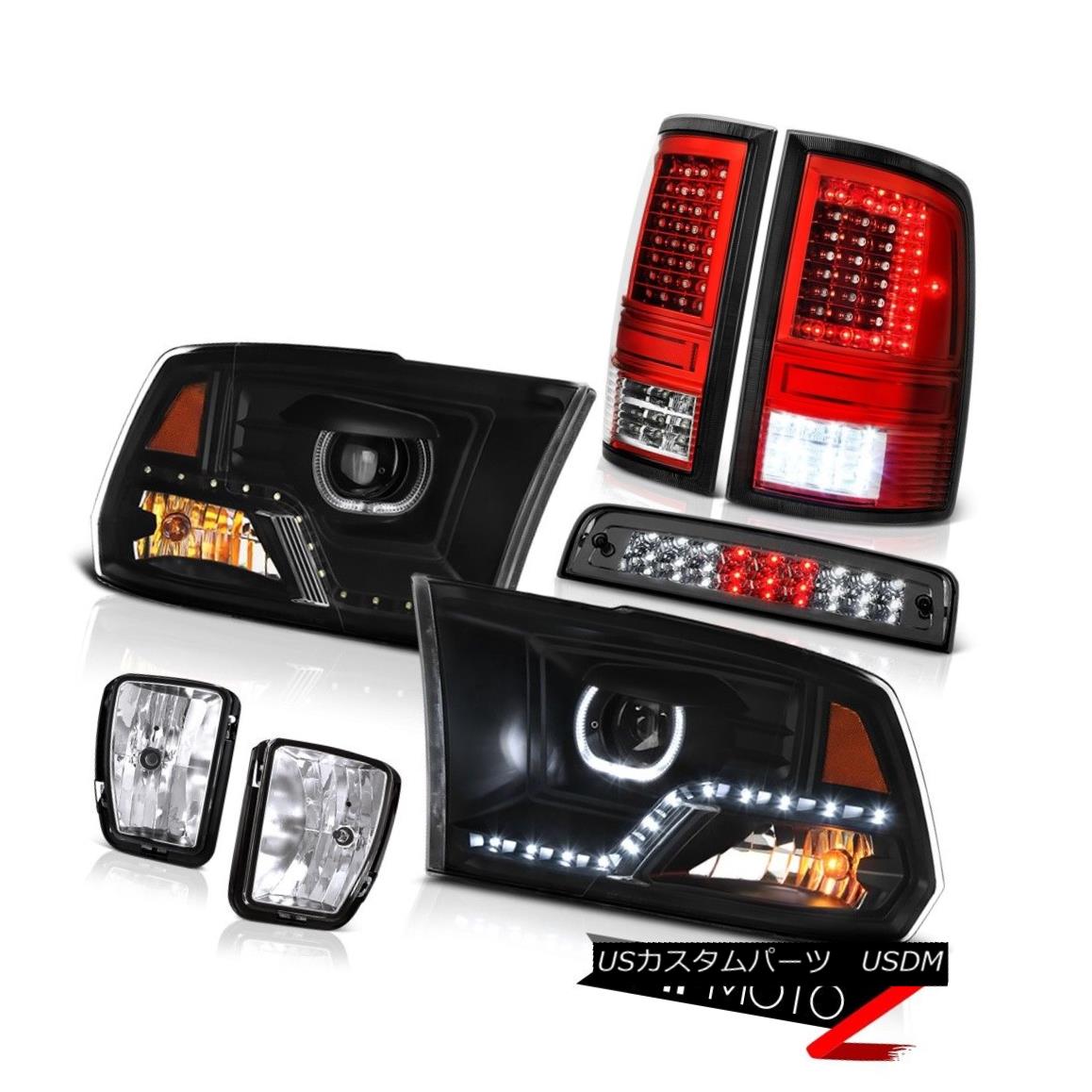 テールライト 13-18 Dodge RAM 1500 Red Tail Lamp Head Light Smokey Brake Driving Lamps PAIR 13-18ダッジRAM1500レッドテールランプヘッドライトスモーキーブレーキ駆動ランプペア 【並行輸入品】|カスタムパーツ WORLD倉庫
