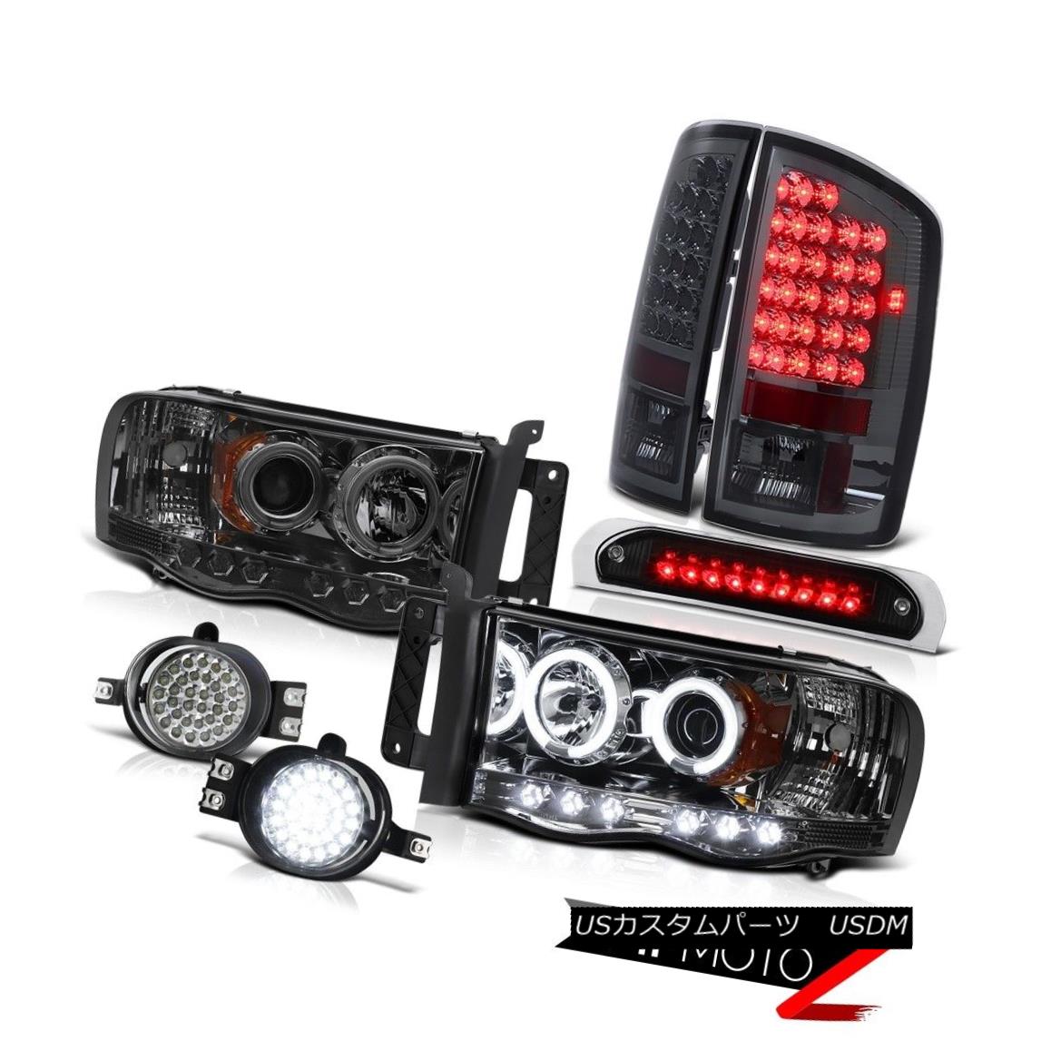 テールライト 2002-2005 Ram Magnum V8 CCFL Halo Headlights Tail Lights Fog High Stop LED Black 2002-2005 Ram Magnum V8 CCFL HaloヘッドライトテールライトフォグハイストップLEDブラック 【並行輸入品】