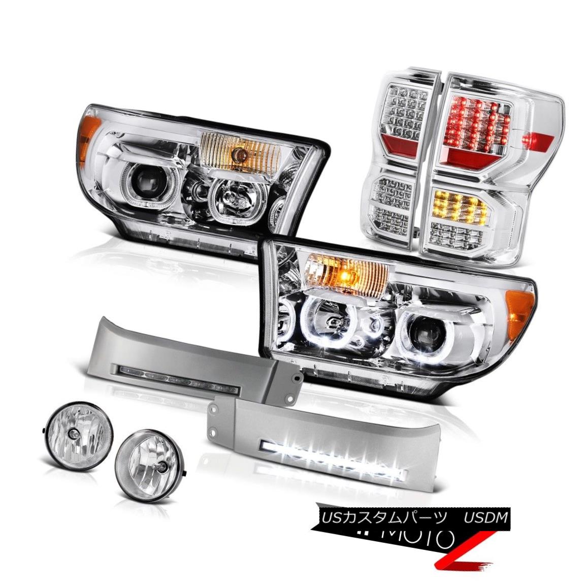 テールライト 07-13 Toyota Tundra SR5 Chrome Taillamps Headlights DRL Strip Fog Lamps LED SMD 07-13トヨタトンドラSR5クロームタイヤランプヘッドライトDRLストリップフォグランプLED SMD 【並行輸入品】