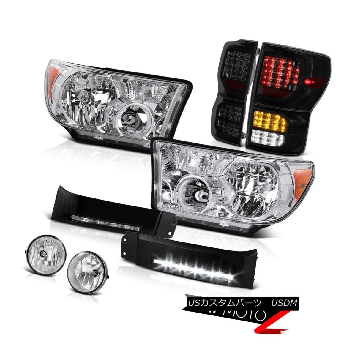 テールライト 2007-2013 Toyota Tundra Limited Rear Brake Lights Headlamps Black Bumper DRL Fog 2007-2013 Toyota Tundra LimitedリアブレーキライトヘッドランプブラックバンパーDRLフォグ 【並行輸入品】
