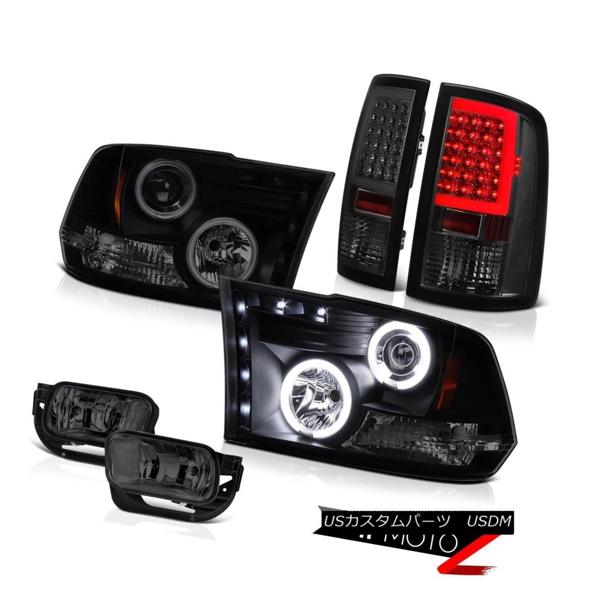 テールライト 09-14 15-18 Dodge RAM 3500 Graphite Smoke Led Tail Lights Driving Head Light SET 09-14 15-18ダッジRAM 3500グラファイト煙LedテールライトドライビングヘッドライトSET 【並行輸入品】