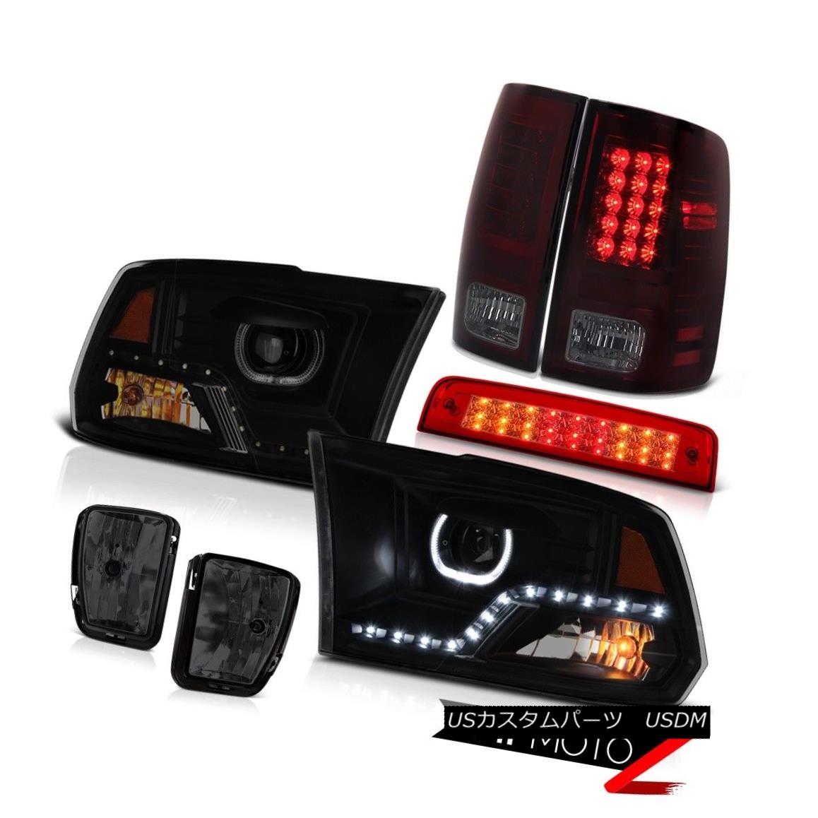 テールライト 13-18 Dodge RAM 1500 Headlamp Bloody Red 3rd Brake Light Driving Lamp Tail PAIR 13-18ドッジRAM 1500ヘッドランプブラッディーレッド第3ブレーキライト駆動ランプテールペア 【並行輸入品】