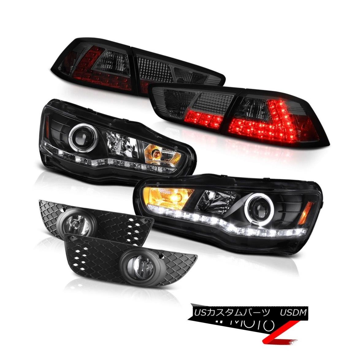 テールライト 08-12 Lancer GTS [D2S] Black Headlights Tinted \