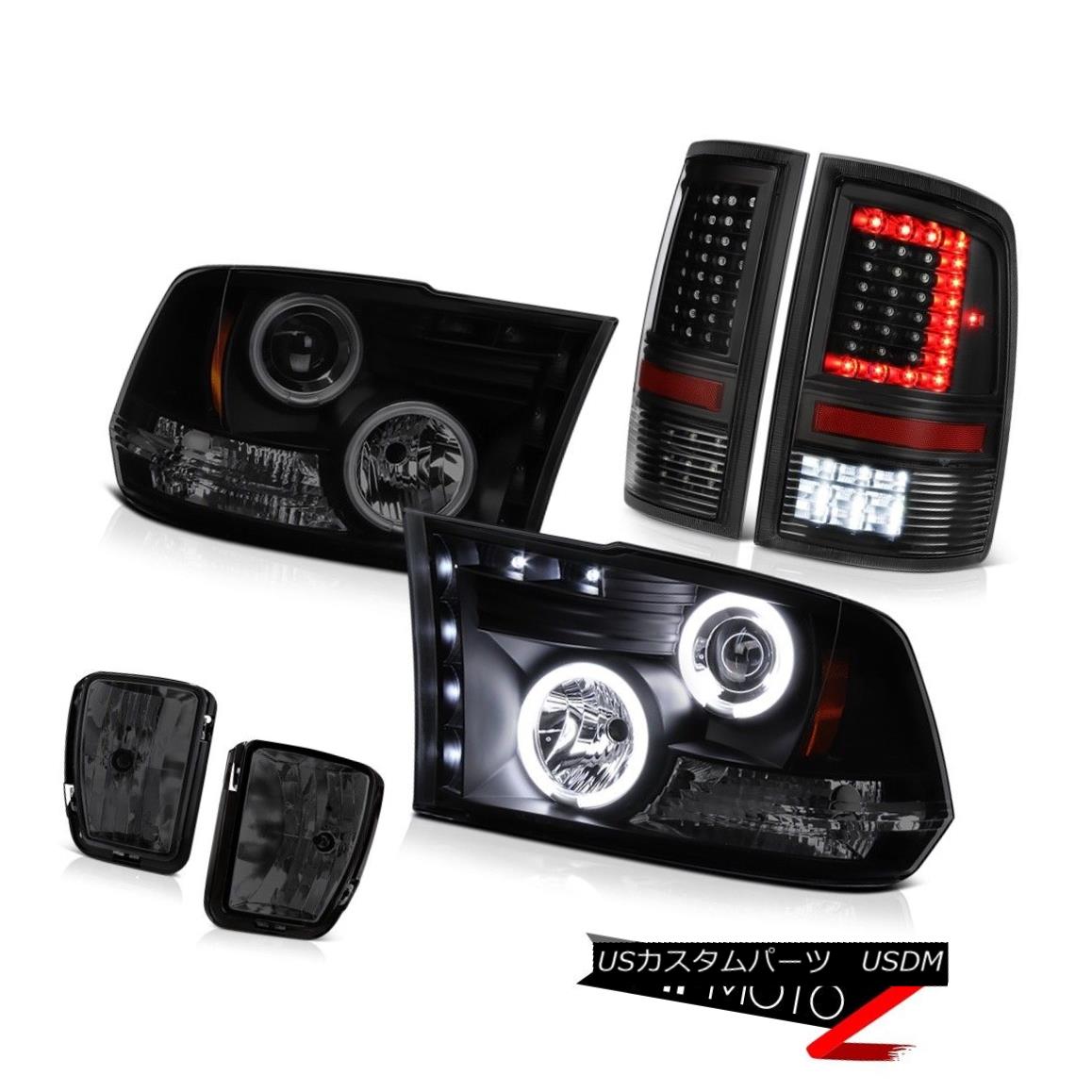 テールライト 13-18 Dodge RAM 1500 Raven Black Tail Light Smokey Driving Head Lights Assembly 13-18 Dodge RAM 1500 Raven Blackテールライトスモーキードライビングヘッドライトアセンブリ 【並行輸入品】