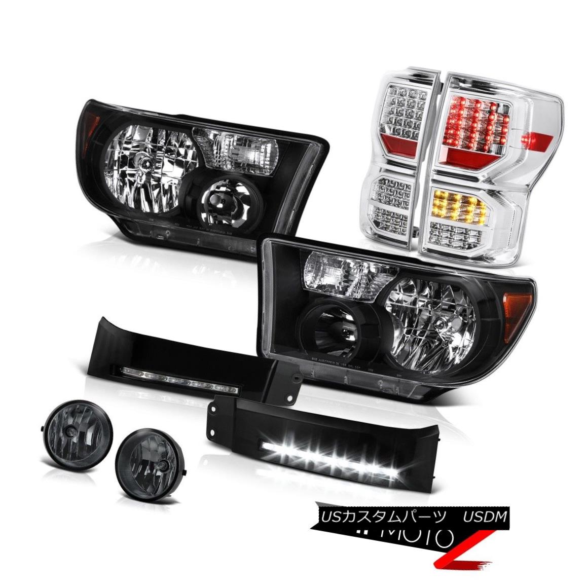 テールライト 2007-2013 Toyota Tundra Limited Tail Lights Matte Black Headlamps Bumper DRL Fog 2007-2013 Toyota Tundra LimitedテールライトマットブラックヘッドランプバンパーDRLフォグ 【並行輸入品】