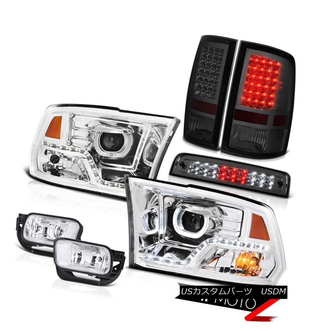 テールライト 09-18 Dodge RAM 3500 Head Lights Fog Lamps Smoked Brake Tail Lamps Assembly SET 09-18 Dodge RAM 3500ヘッドライトフォグランプスモークブレーキテールランプアセンブリSET 【並行輸入品】