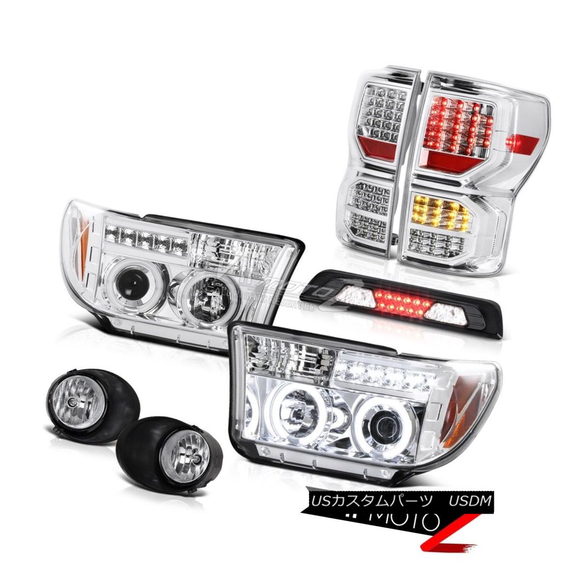 テールライト 07-13 Toyota Tundra Platinum Chrome Tail Lights Fog 3RD Brake Lamp Headlamps LED 07-13トヨタトンドラプラチナクロムテールライトフォグ3RDブレーキランプヘッドライトLED 【並行輸入品】