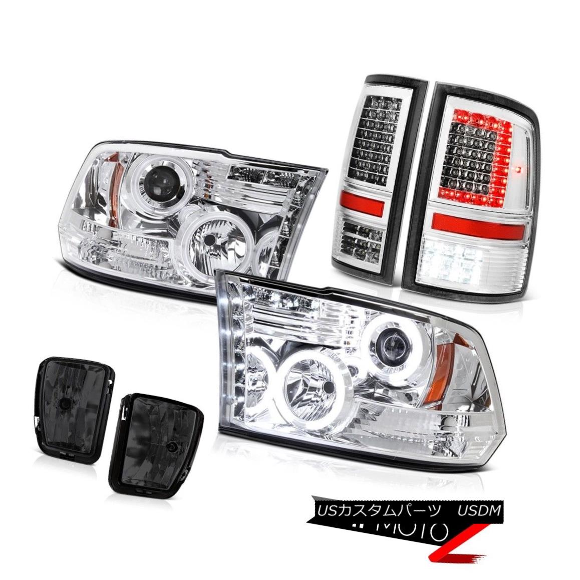 テールライト 13-18 RAM 1500 Euro Chrome Tail Lamp Fog Lights Headlights Replacement SET PAIR 13-18 RAM 1500ユーロクロームテールランプフォグライトヘッドライト交換セットペアー 【並行輸入品】