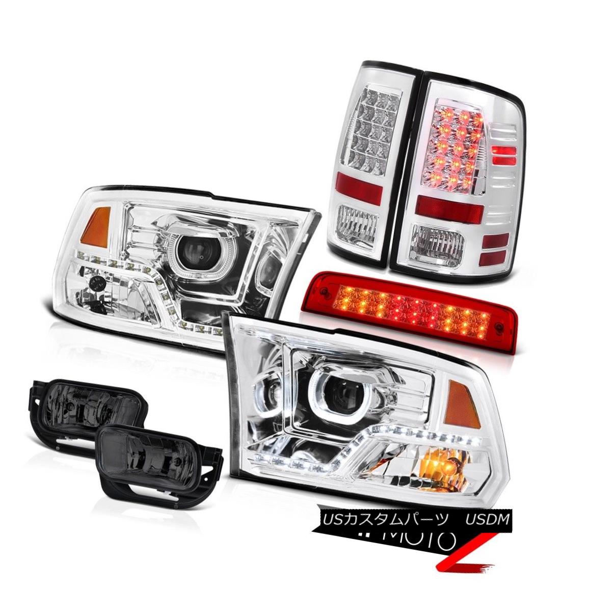 テールライト 09-18 Dodge RAM 2500 Head Light Red Brake Lights Smokey Fog Tail Lamp SET PAIR 09-18ダッジRAM 2500ヘッドライトレッドブレーキライトスモーキーフォグテールランプSET PAIR 【並行輸入品】