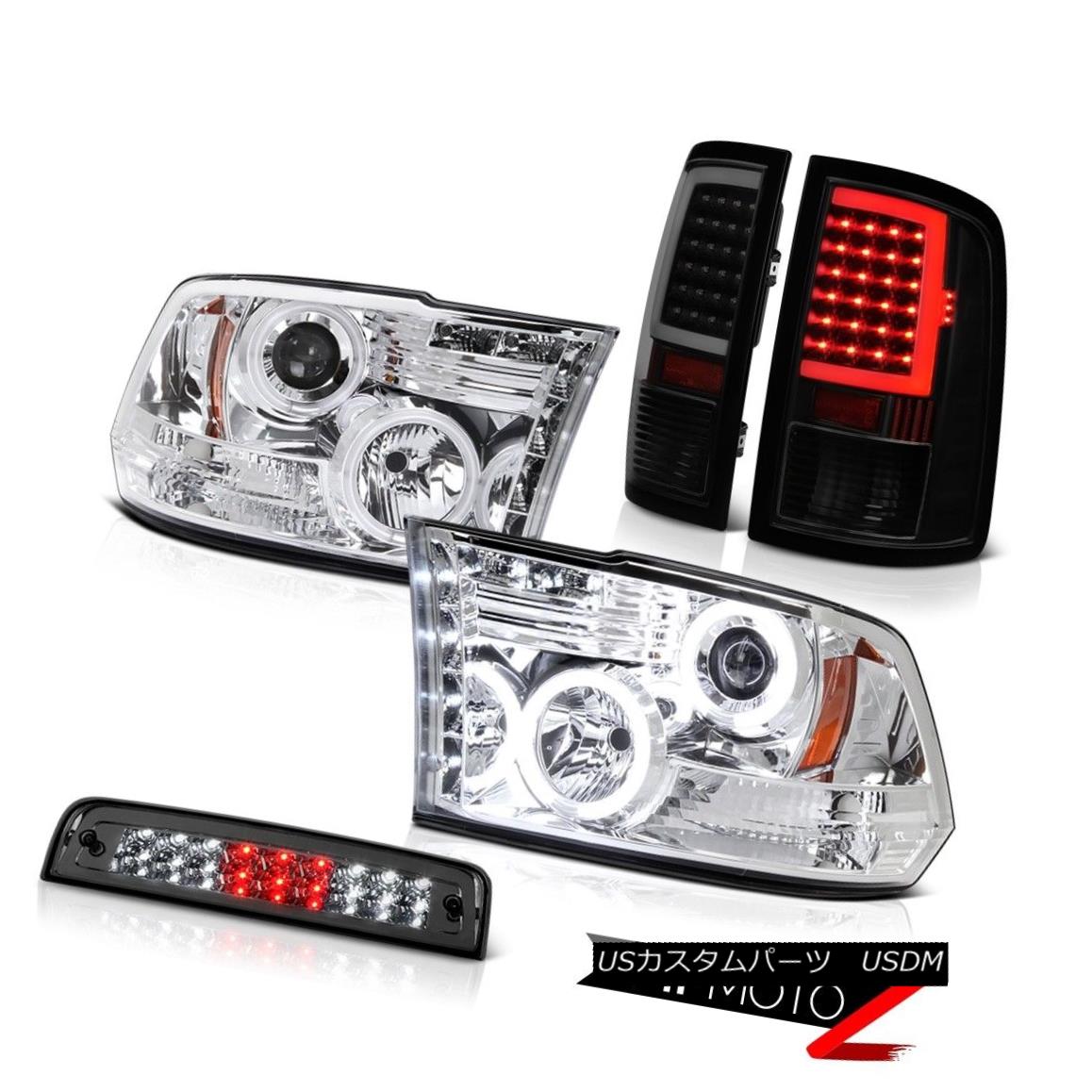 テールライト 09-14 15-18 Dodge RAM 1500 3500 Fiber Optic Tail Light 3rd Brake Headlamp SET 09-14 15-18 Dodge RAM 1500 3500光ファイバテールライト3rdブレーキヘッドランプSET 【並行輸入品】
