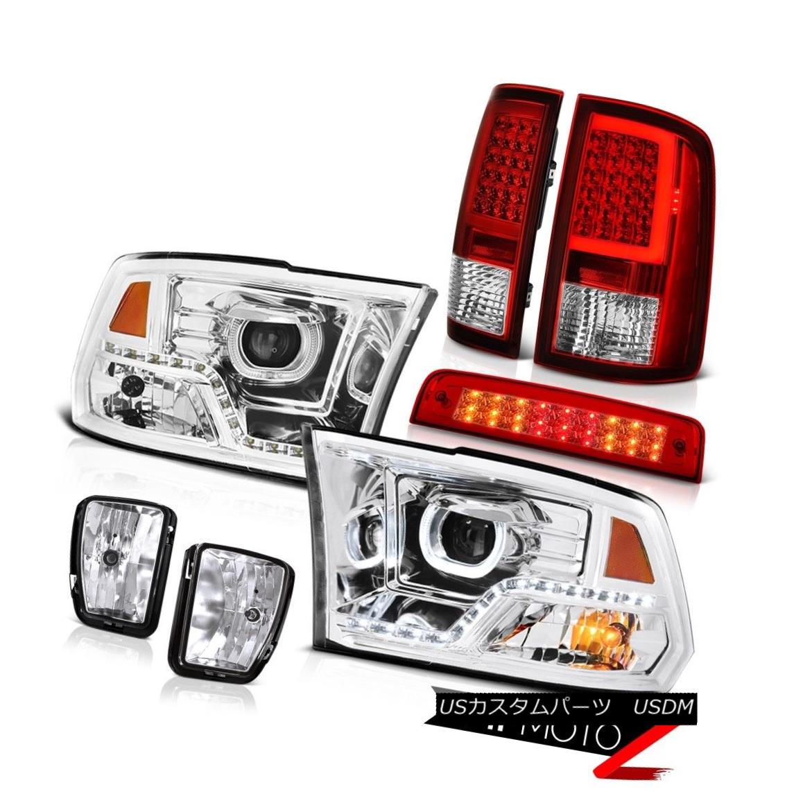 テールライト 13-18 RAM 1500 Tail Light Clear Chrome Head Brake Driving Light Assembly PAIR 13-18 RAM 1500テールライトクリアクロームヘッドブレーキ駆動ライトアセンブリペア 【並行輸入品】