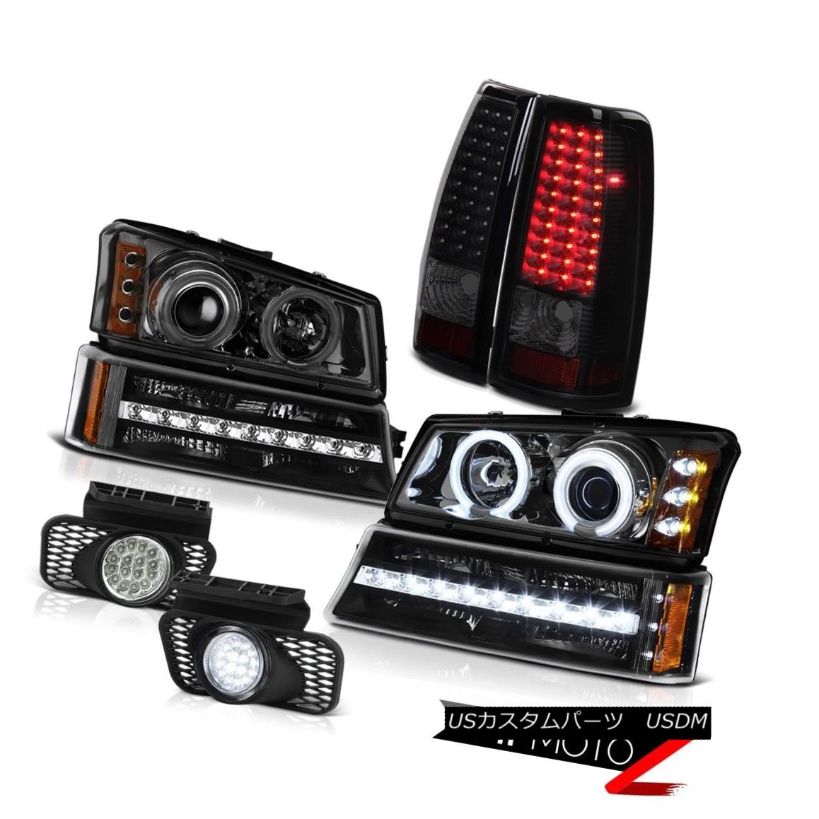 テールライト 2003-2006 Silverado Fog lights tail black turn signal phantom smoke Headlights 2003-2006シルヴァーラドフォグライトテールブラックターンシグナルファントムスモークヘッドライト 【並行輸入品】