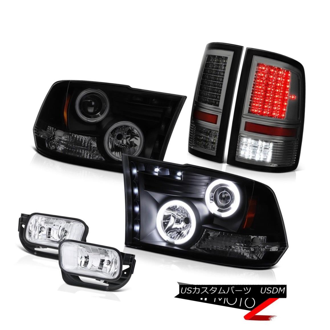 テールライト 09-13 Ram 1500 6.7L Tail Lights Foglights Dark Tinted Projector Headlamps SMD 09-13ラム1500 6.7LテールライトフォグライトダークテントプロジェクターヘッドランプSMD 【並行輸入品】