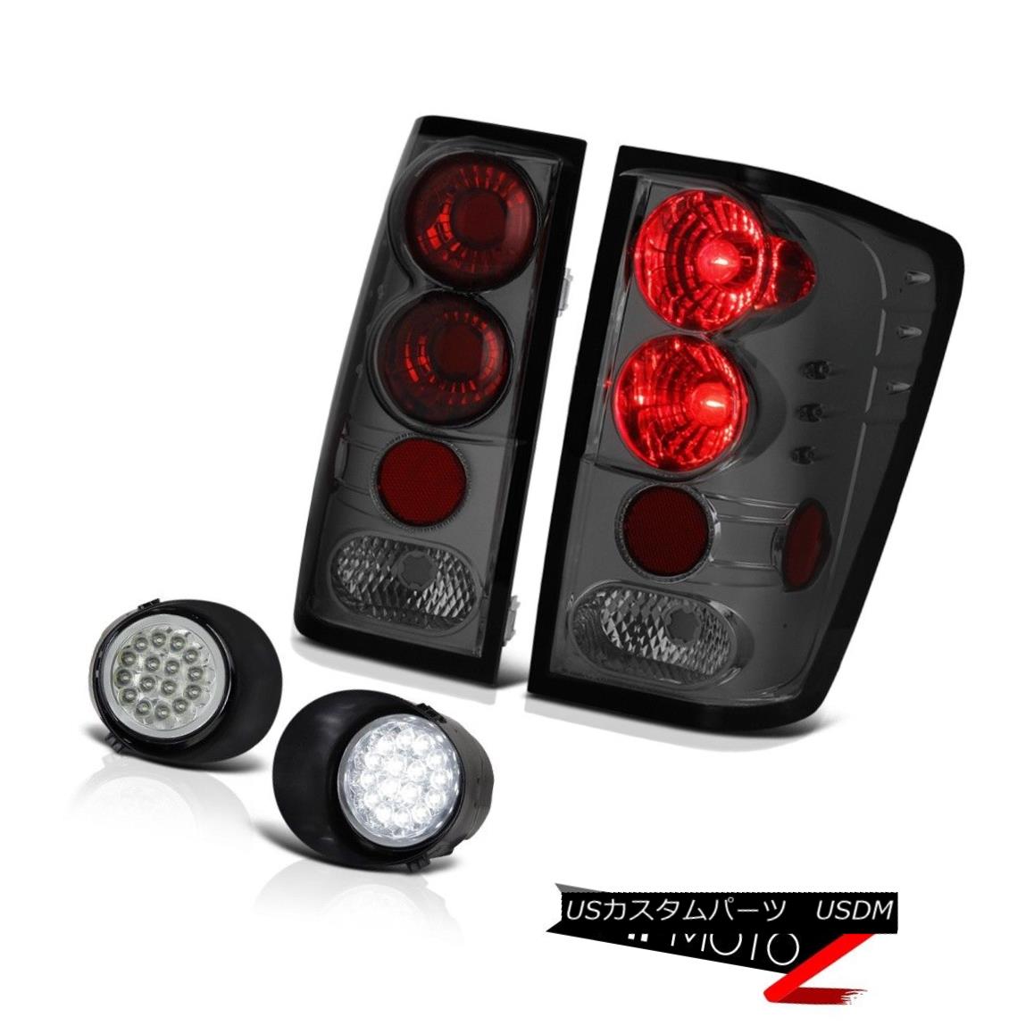 テールライト 07 For 2004-2015 Titan Rear Smoke Tinted Brake Tail Lights+LED Bumper Fog Lights 07 2004年?2015年Titan Rear Smokeティンテッドブレーキテールライト+ LEDバンパーフォグライト 【並行輸入品】