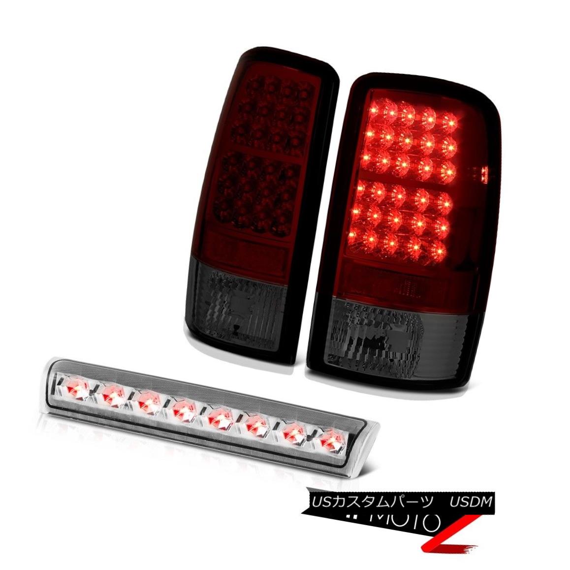 テールライト 01 02 03 04 05 06 Chevy Suburban Z71 Wine Red LED Tail Lights Chrome 3rd Brake 01 02 03 04 05 06シボレー郊外Z71ワインレッドLEDテールライトクロム第3ブレーキ 【並行輸入品】