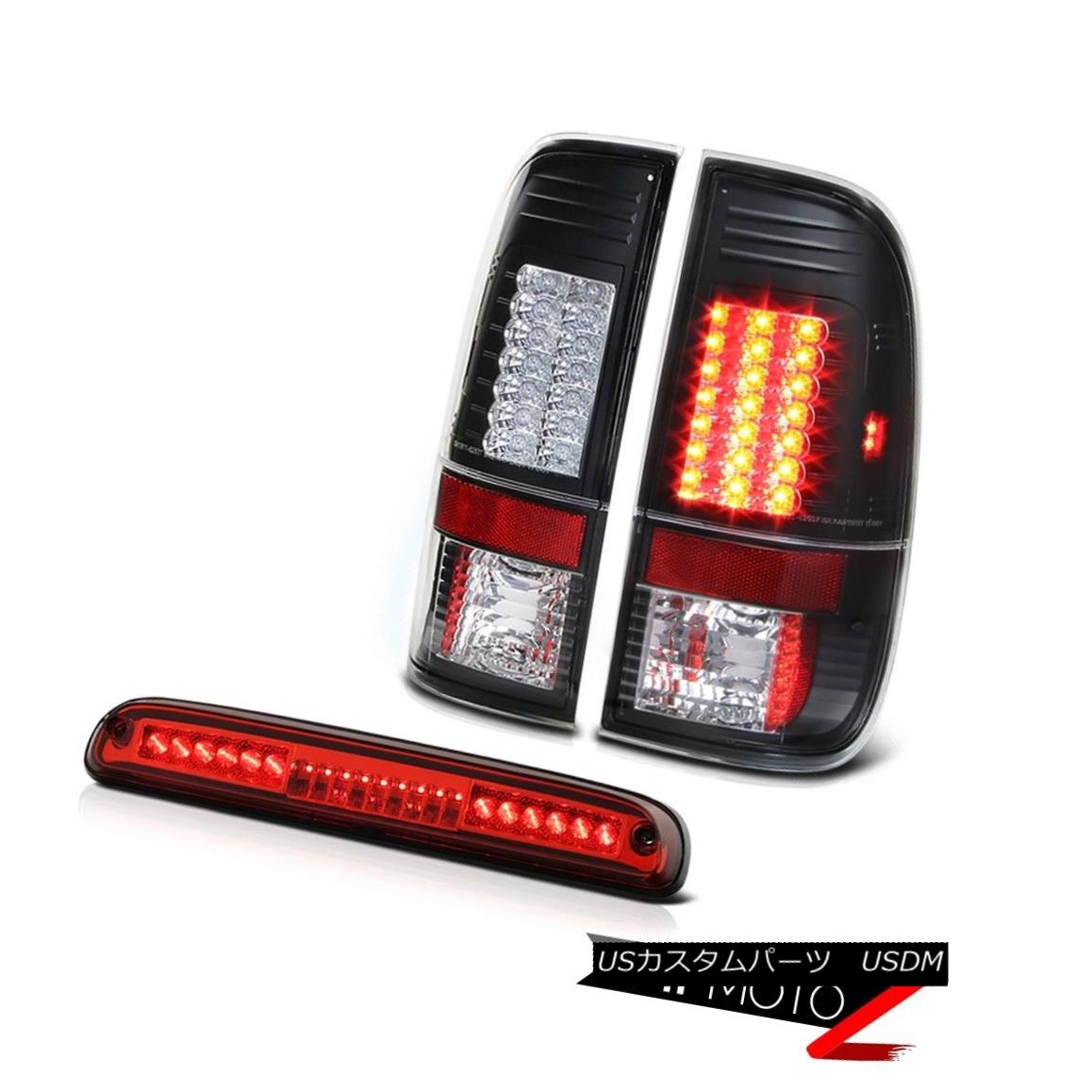 テールライト 99 00 01 02 03 04 F250 Lariat LED Attitude Black Tail lamps Third Brake Cargo 99 00 01 02 03 04 F250ラリアートLED姿勢ブラックテールランプ第3ブレーキ貨物 【並行輸入品】