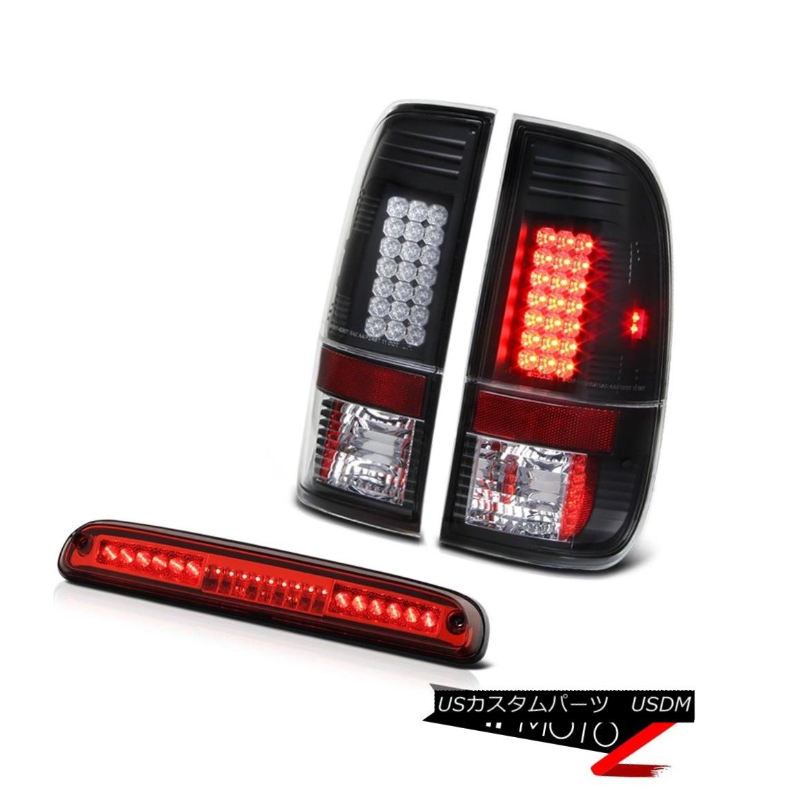 テールライト 2008-2010 Ford F-350 SuperDuty Lariat Black LED Tail Lights Roof Brake Lamp Red 2008-2010フォードF-350 SuperDuty LariatブラックLEDテールライトルーフブレーキランプレッド 【並行輸入品】