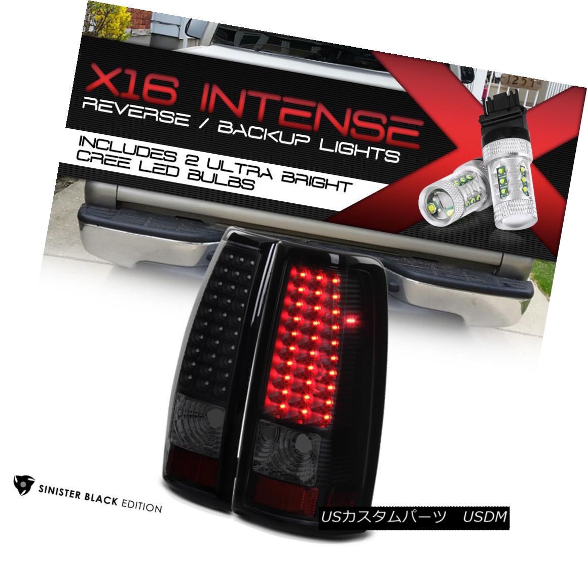 テールライト Cree LED Backup 1999-2002 Chevrolet Silverado 1500 Tail Lamps [SINISTER BLACK] クリーLEDのバックアップ1999-2002シボレーSilverado 1500テールランプ[SINISTER BLACK] 【並行輸入品】