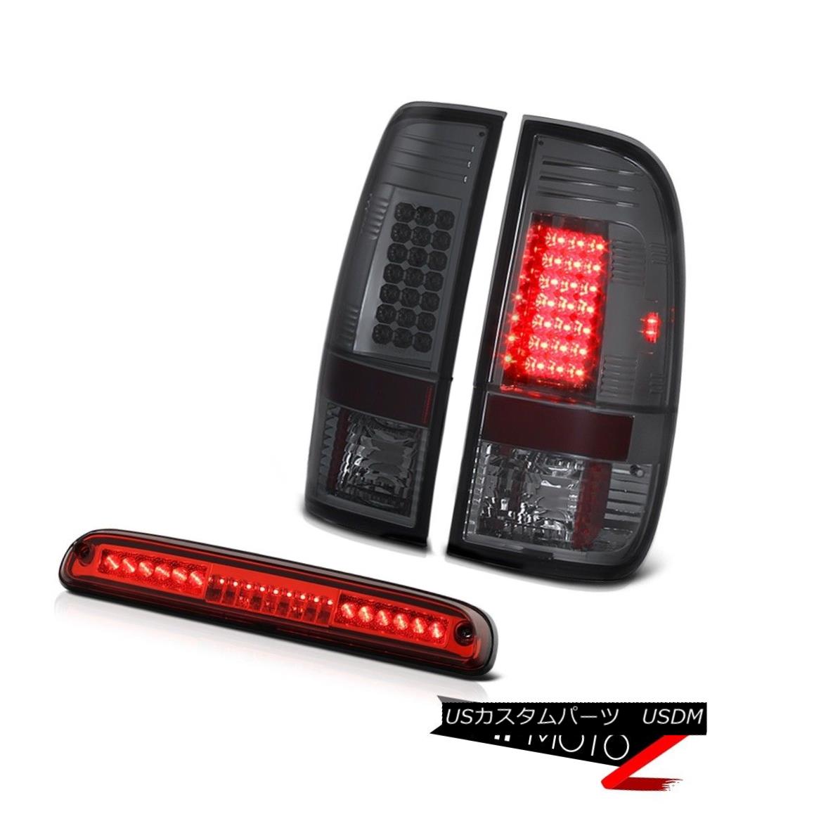 テールライト 08-10 Ford F350 6.3L Smoke Tinted Signal S.M.D Tail Lights Roof Brake Cargo LED 08-10フォードF350 6.3LスモークティントシグナルS.M.DテールライトルーフブレーキカーゴLED 【並行輸入品】