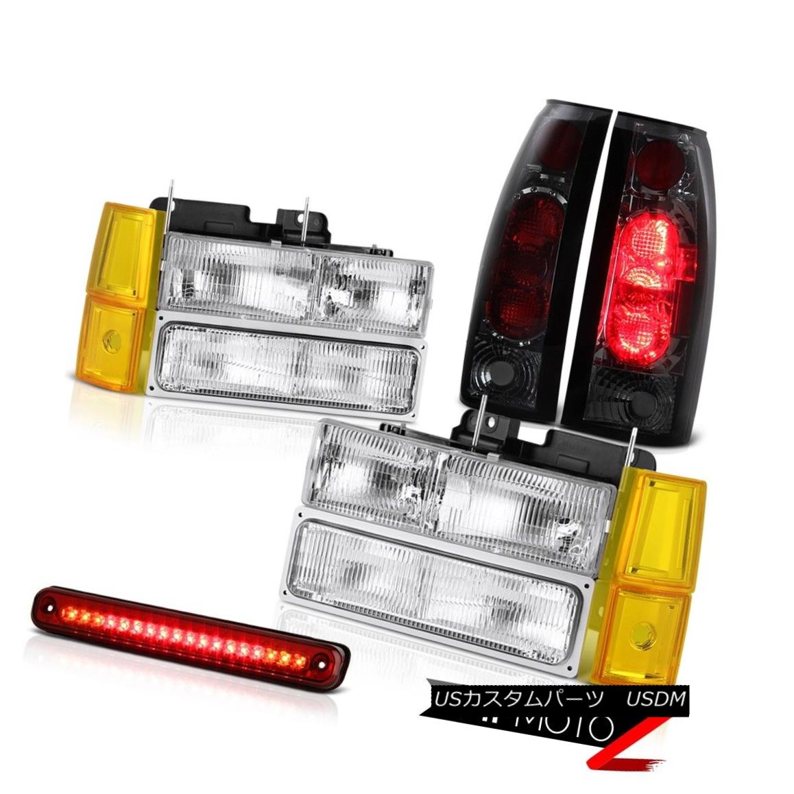 テールライト 94-98 Sierra 2500 Crystal Clear Headlamps Bumper Red Roof Cab Lamp Taillights 94-98 Sierra 2500クリスタルクリアヘッドランプバンパーレッドルーフキャブランプテールライト 【並行輸入品】
