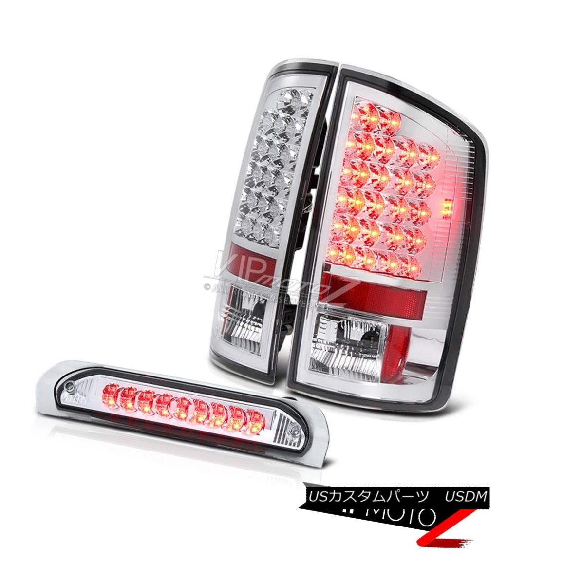 テールライト 03-05 Dodge Ram 2500/3500 Chrome Tail Light+Led Clear 3rd Third Brake Lamp COMBO 03-05 Dodge Ram 2500/3500クロムテールライト+ Led Clear 3rdサードブレーキランプCOMBO 【並行輸入品】 48,840円