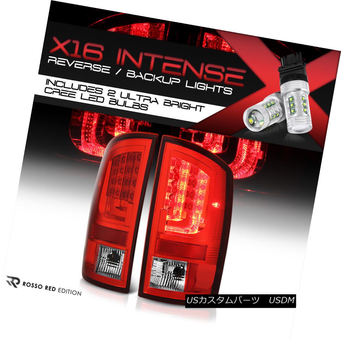 テールライト {High-Power SMD Backup} 02-06 Dodge Ram PickUp RED LED VLED Crystal Taillamp Set {ハイパワーSMDバックアップ} 02-06 Dodge Ram PickUp RED LED VLEDクリスタルタイラムセット 【並行輸入品】