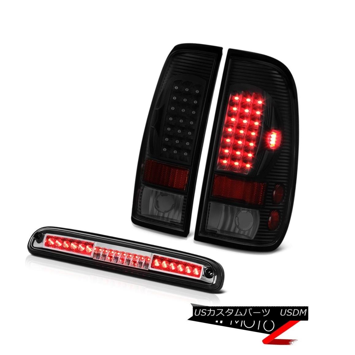テールライト 99-04 F350 Harley Davidson Darkest Smoke Tail Brake Lamps Chrome Third Lamp SMD 99-04 F350ハーレーダビッドソン暗い煙テールブレーキランプクローム第3ランプSMD 【並行輸入品】