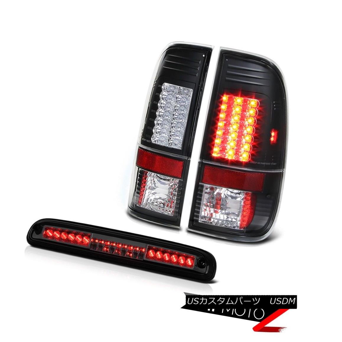 テールライト 99-04 Ford F350 Style Pickup Black Tail Light+Halo Tail Lamps LED Third Brake 99-04 Ford F350スタイルピックアップブラックテールライト+ハローテールランプLED第3ブレーキ 【並行輸入品】