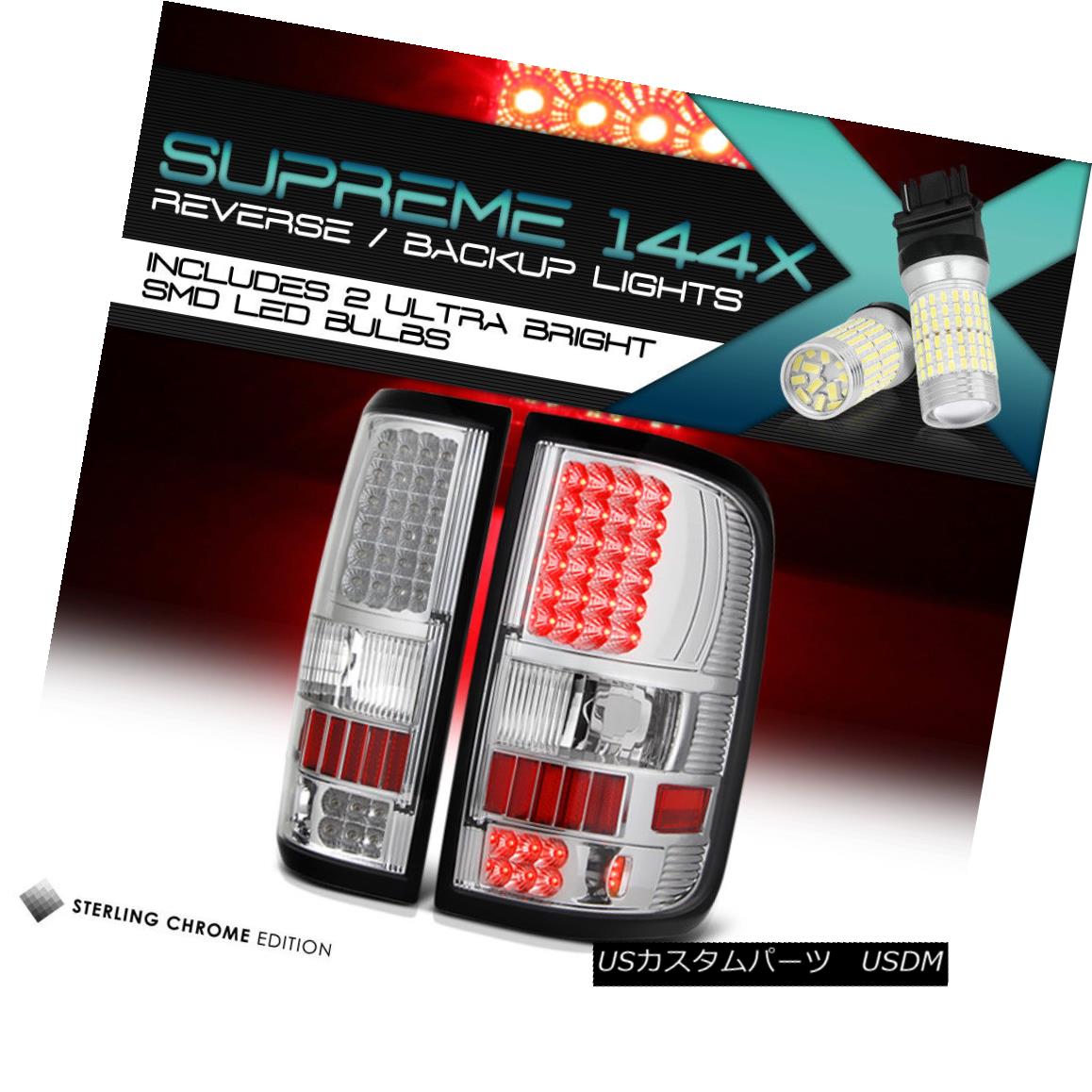 テールライト [Full SMD Reverse] L+R Chrome LED Tail Light Ford 04-08 F150 StyleSide V8 Truck [フルSMDリバース] L + RクロームLEDテールライトフォード04-08 F150 StyleSide V8トラック 【並行輸入品】