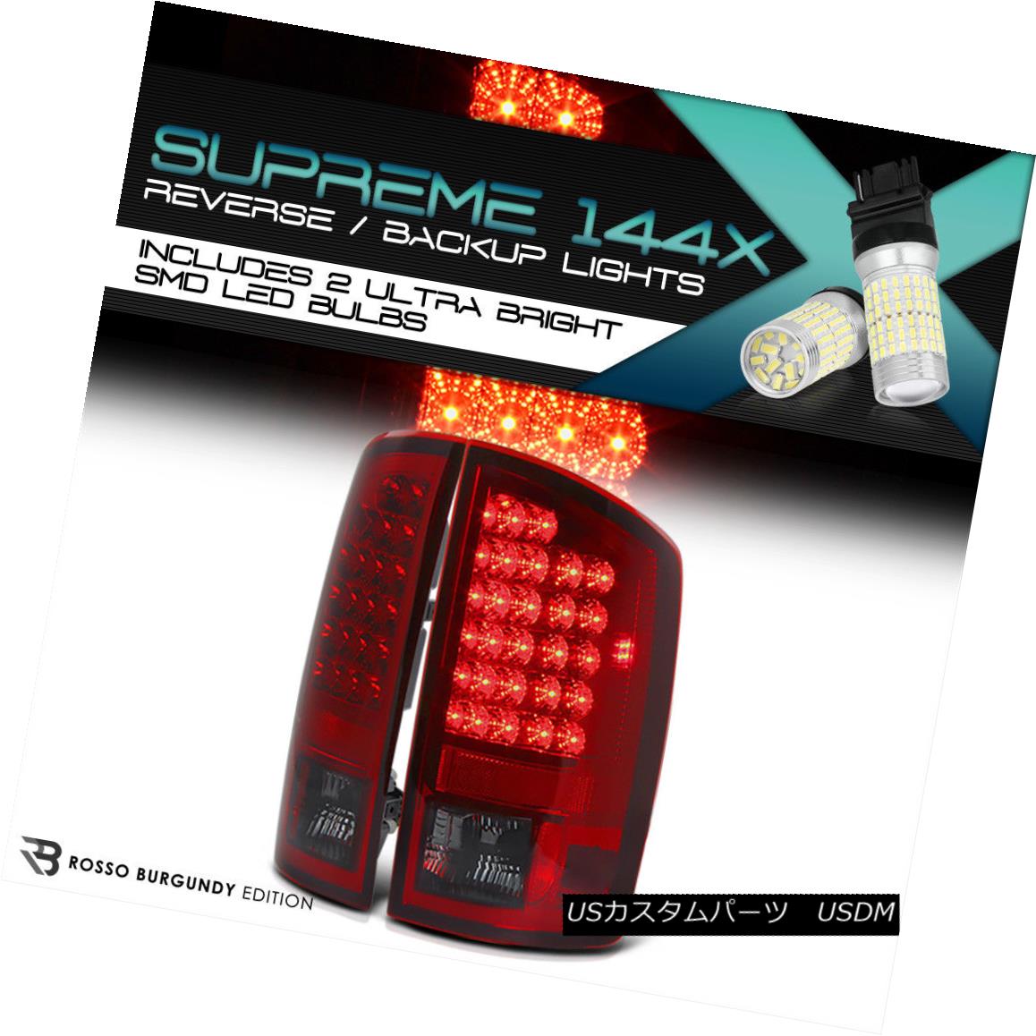 テールライト 360 DEGREE SMD REVERSE [PREMIUM] 02-06 Dodge Ram Smoke Wine Red LED Tail Lamp 360°SMD REVERSE [PREMIUM] 02-06ダッジラムスモークワインレッドLEDテールランプ 【並行輸入品】