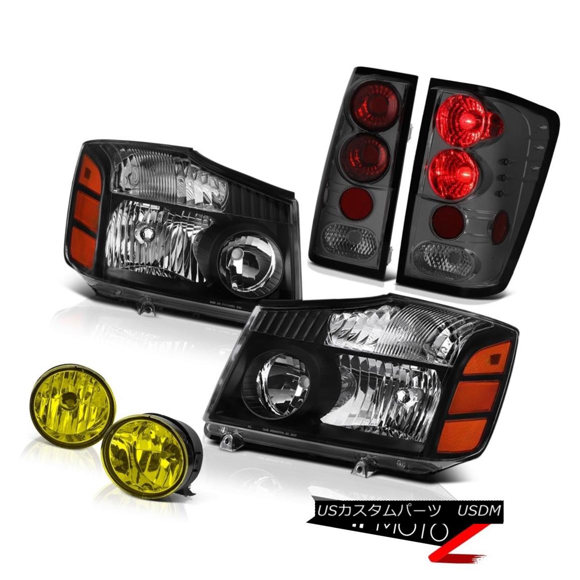 テールライト For 04-15 Titan Black Diamond Headlights Altezza Smoke Taillights Driving Fog 04月15日タイタンブラックダイヤモンドヘッドライトAltezza Smoke Tillights Driving Fog 【並行輸入品】