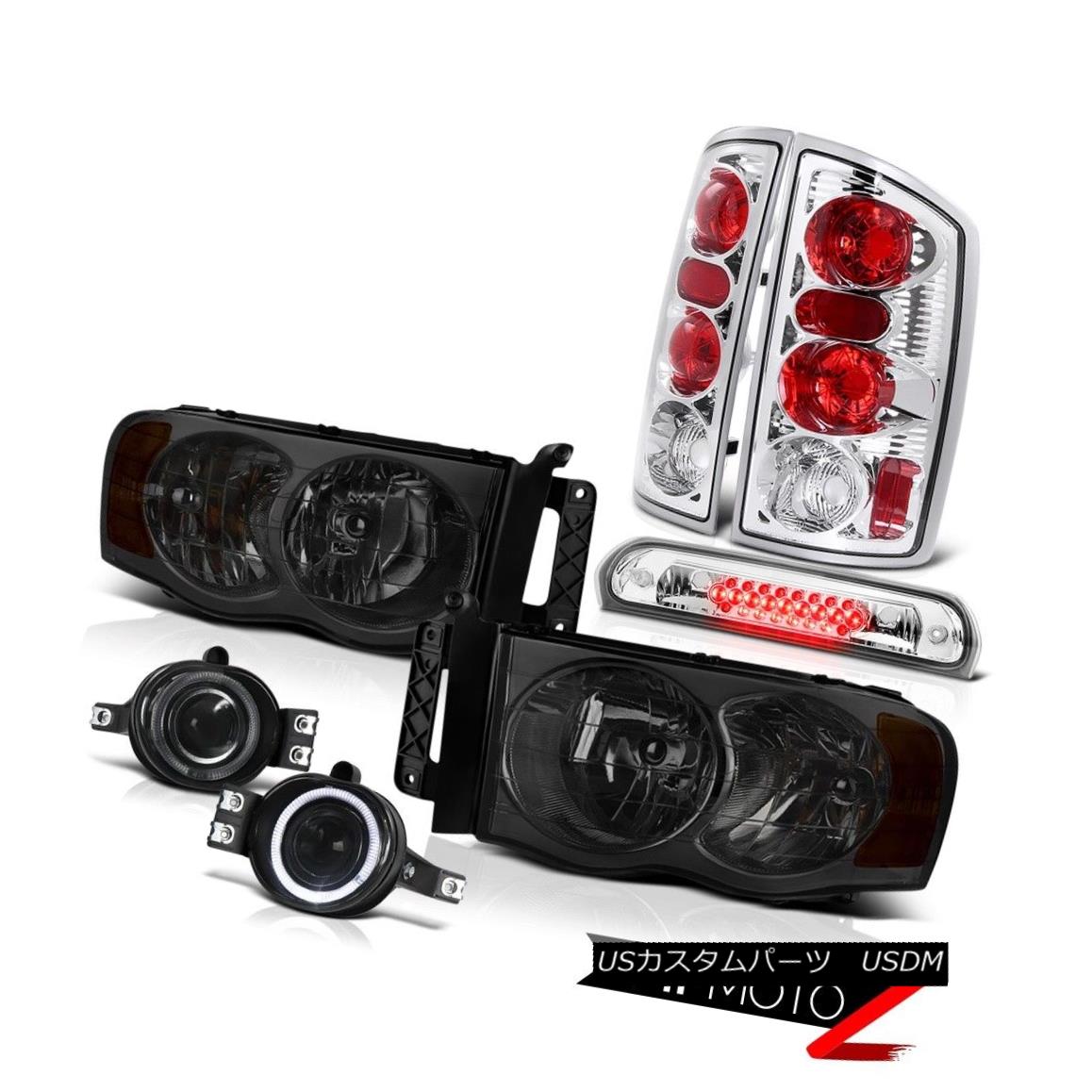 テールライト 2002-2005 Ram Headlight Rear Signal Light Projector Tinted Fog Third Brake Cargo 2002-2005ラムヘッドライトリアシグナルライトプロジェクターティントフォグ第3ブレーキ貨物 【並行輸入品】
