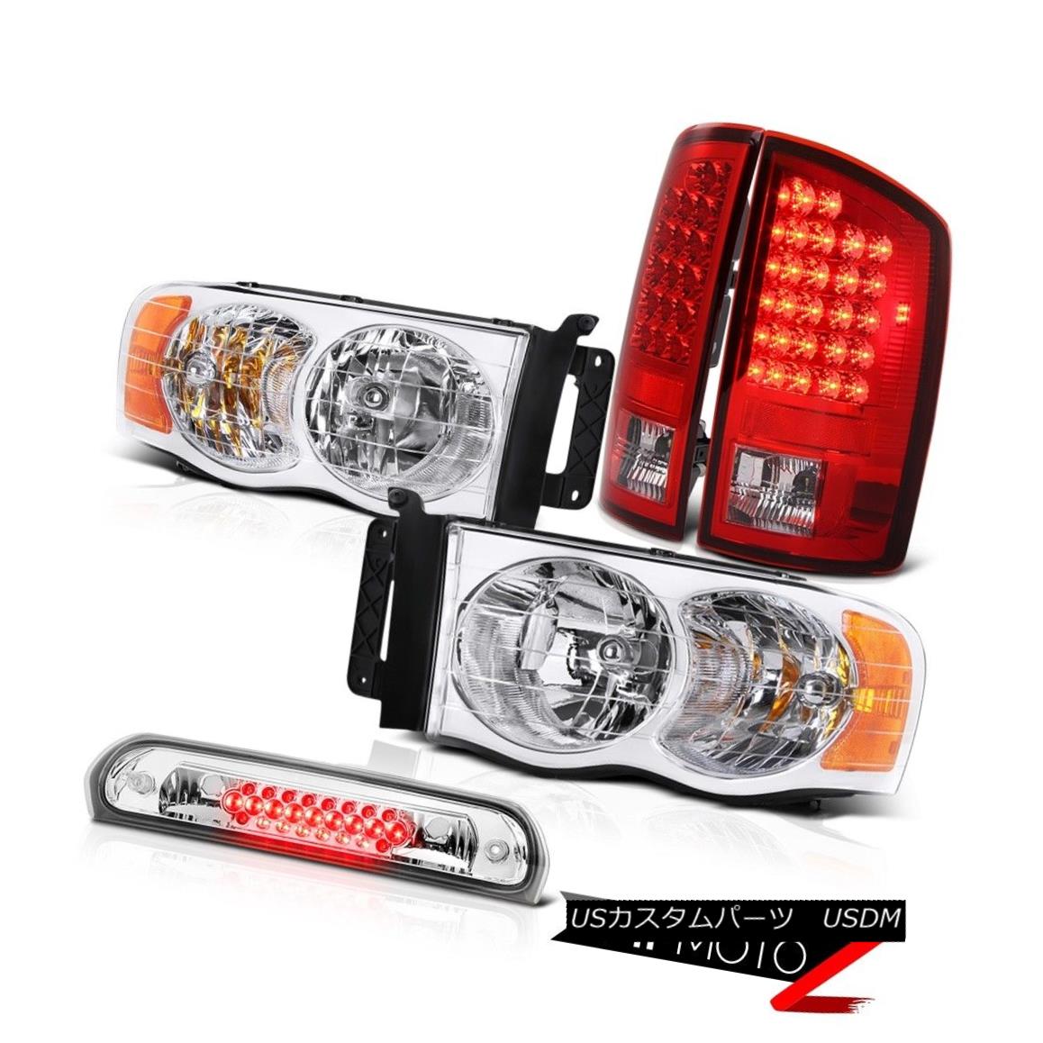 テールライト Crystal Headlights Rosso Red LED Tail Lights Roof Stop Clear 02 03 04 05 Ram V8 クリスタルヘッドライトロッソレッドLEDテールライトルーフストップクリア02 03 04 05 Ram V8 【並行輸入品】