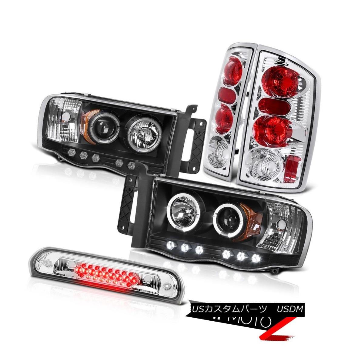 テールライト Black Halo LED Headlights Chrome Rear Brake Tail Lights High 2002-2005 Ram 2500 ブラックハローLEDヘッドライトクロームリアブレーキテールライトハイ2002-2005 Ram 2500 【並行輸入品】