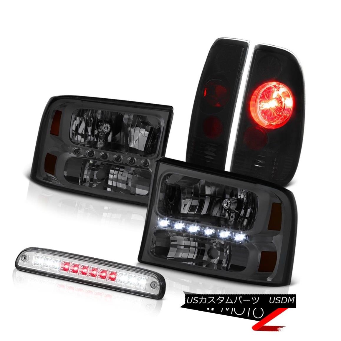 テールライト Pair Smoke Headlamps Euro Third Brake LED Smoke+Black Tail Light 99-04 F350 XLT ペア煙ヘッドランプユーロ第3ブレーキLED煙+黒テールライト99-04 F350 XLT 【並行輸入品】