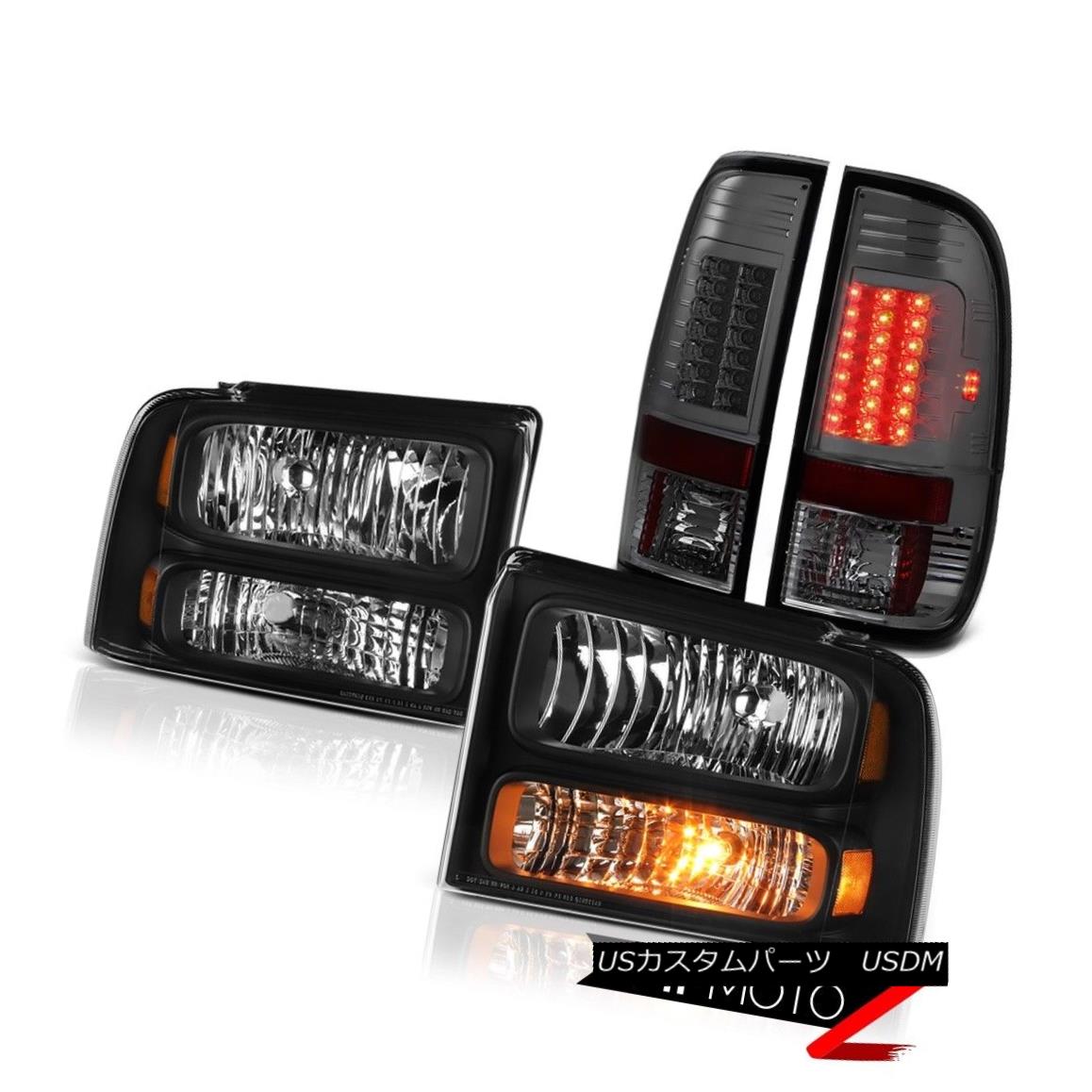 テールライト Black Replacement Headlamps Smoke LED Taillight 2005 2006 2007 Ford F350 Outlaw ブラック交換ヘッドランプ煙LEDテールライト2005 2006 2007 Ford F350 Outlaw 【並行輸入品】