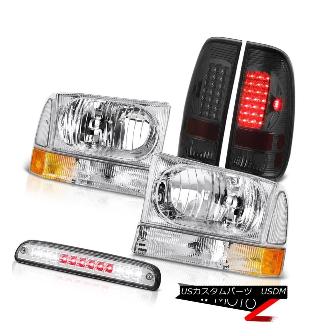 テールライト Chrome Headlamps Euro Corner Lamp Third Brake LED Smoke 1999-2004 F350 F250 XLT クロームヘッドランプユーロコーナーランプ第3ブレーキLED煙1999-2004 F350 F250 XLT 【並行輸入品】