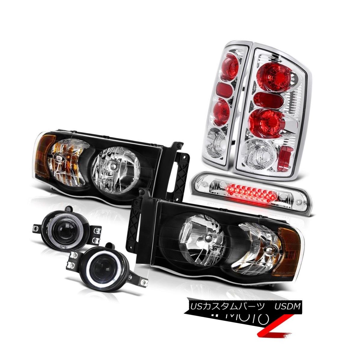 テールライト 2002-2005 Ram ST Inky Black Headlights Euro Rear Tail Lamps Bumper Fog Roof LED 2002-2005 Ram ST InkyブラックヘッドライトユーロリアテールランプバンパーフォグルーフLED 【並行輸入品】
