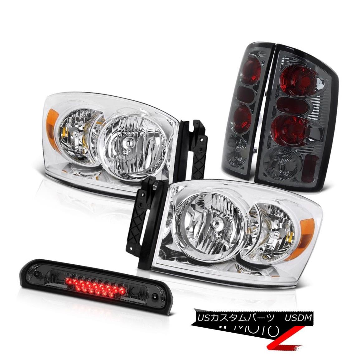 テールライト 2006 Dodge Ram PowerTech Chrome Headlights Brake Lamps Tail High Stop LED Smoke 2006 Dodge Ram PowerTechクロームヘッドライトブレーキランプテールハイストップLEDスモーク 【並行輸入品】