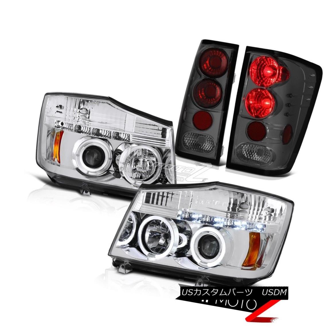 テールライト For 2004-2015 09 Titan XE Crystal Halo LED Headlights Altezza Tinted Tail Light 2004年?2015年09 Titan XEクリスタルハローLEDヘッドライトAltezza Tinted Tail Light 【並行輸入品】